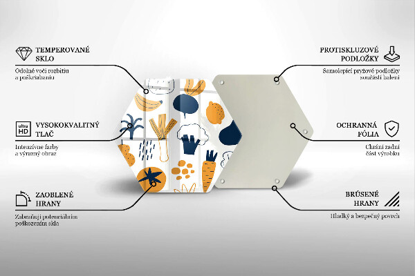 Glas Herdabdeckplatte Lebensmittelillustration
