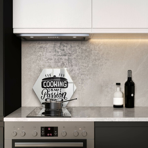 Glas Herdabdeckplatte Kochen ist meine Leidenschaft