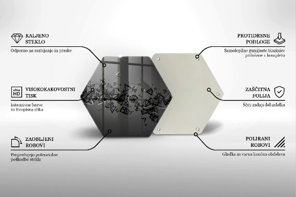 Glas Herdabdeckplatte Abstrakte 3D-Formen