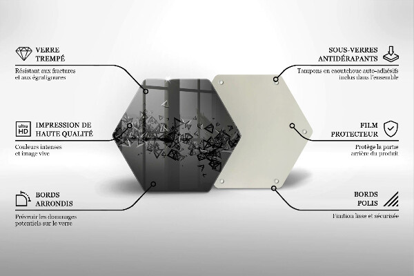 Glas Herdabdeckplatte Abstrakte 3D-Formen