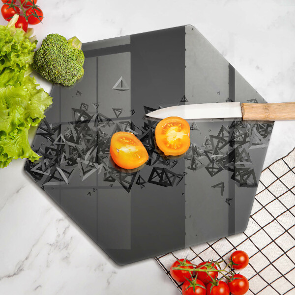 Glas Herdabdeckplatte Abstrakte 3D-Formen