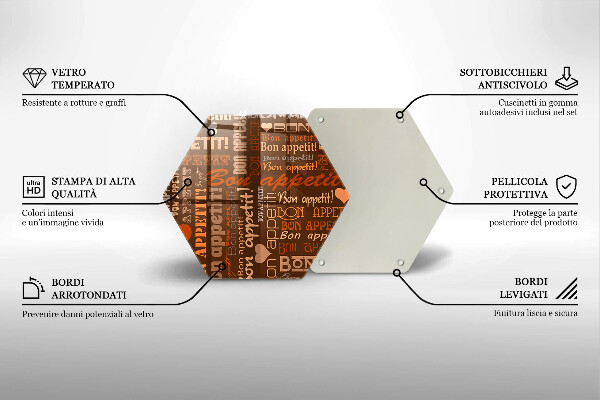 Glas Herdabdeckplatte Untertitel Bon appetit