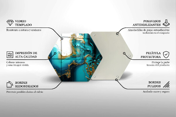 Glas Ceranfeldabdeckung Spritzschutz Türkisfarbene Abstraktion