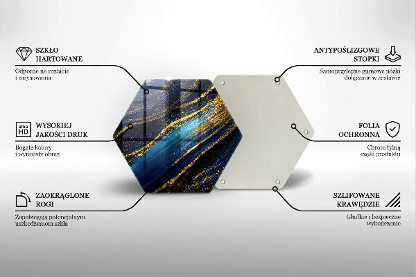 Glas Ceranfeldabdeckung Spritzschutz Marineblaue Abstraktion