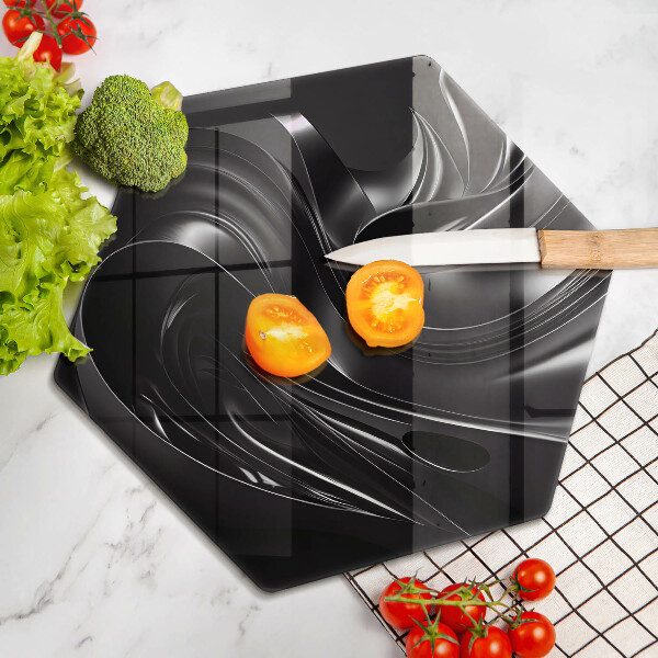 Glas Ceranfeldabdeckung Spritzschutz Abstrakte schwarze Masse