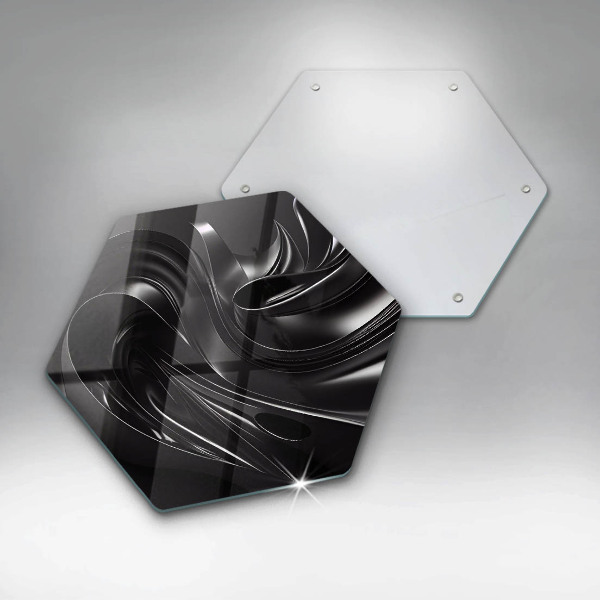 Glas Ceranfeldabdeckung Spritzschutz Abstrakte schwarze Masse