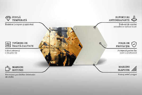 Glas Ceranfeldabdeckung Spritzschutz Elegante Farbstruktur
