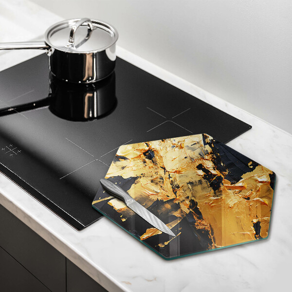 Glas Ceranfeldabdeckung Spritzschutz Elegante Farbstruktur