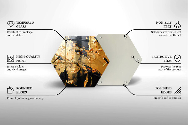 Glas Ceranfeldabdeckung Spritzschutz Elegante Farbstruktur
