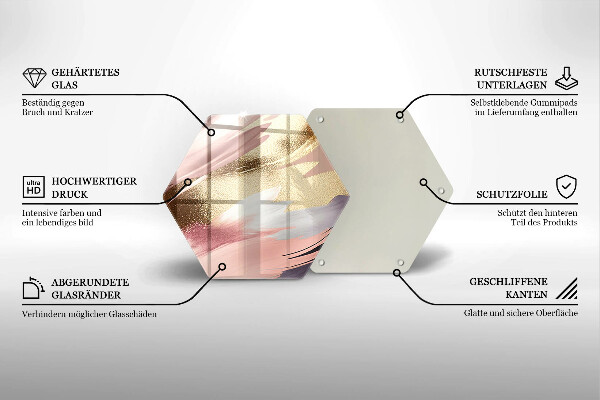 Glas Ceranfeldabdeckung Spritzschutz Pastellflecken