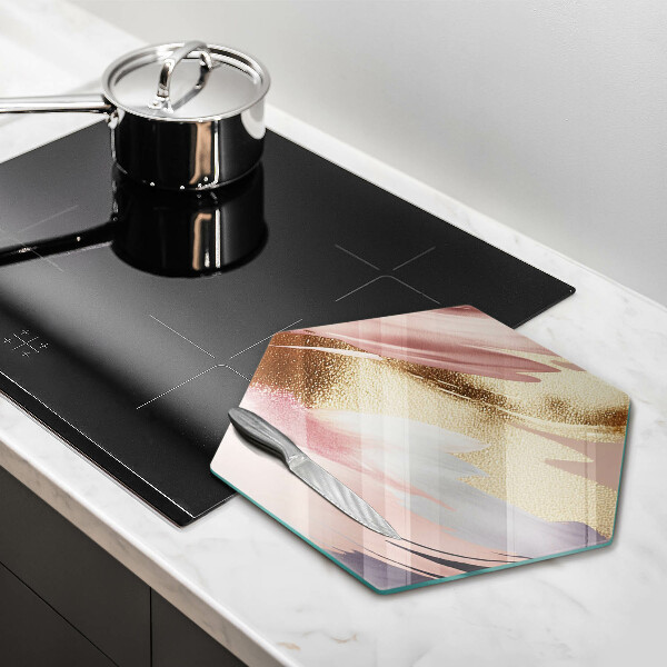 Glas Ceranfeldabdeckung Spritzschutz Pastellflecken