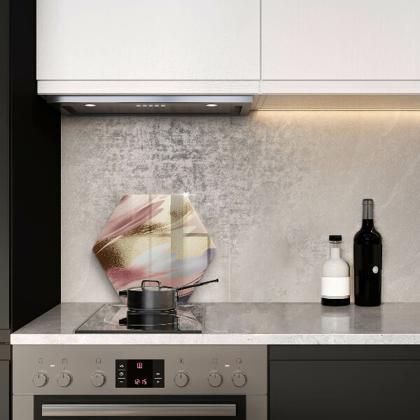 Glas Ceranfeldabdeckung Spritzschutz Pastellflecken