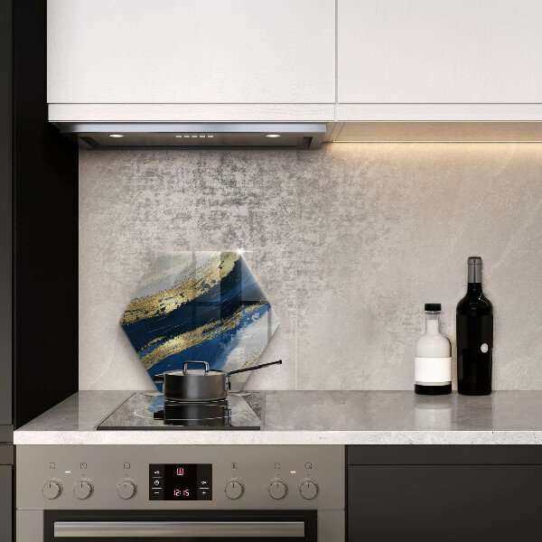 Glas Ceranfeldabdeckung Spritzschutz Textur mit Gold