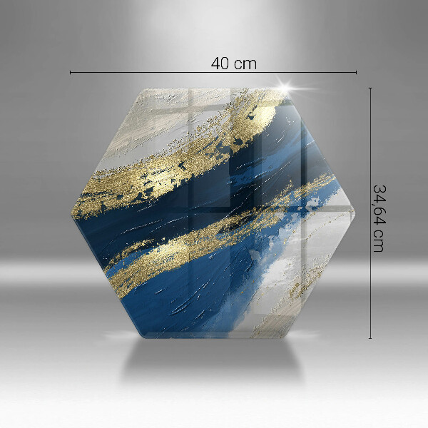 Glas Ceranfeldabdeckung Spritzschutz Textur mit Gold