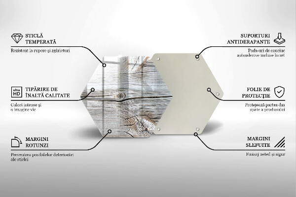 Glas Ceranfeldabdeckung Spritzschutz Helle Holzstruktur