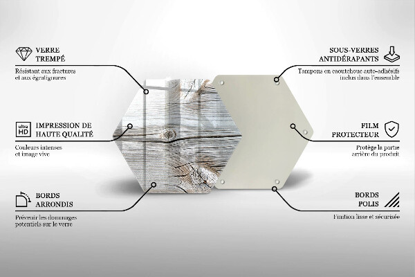 Glas Ceranfeldabdeckung Spritzschutz Helle Holzstruktur