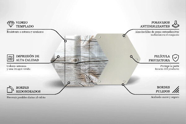 Glas Ceranfeldabdeckung Spritzschutz Helle Holzstruktur