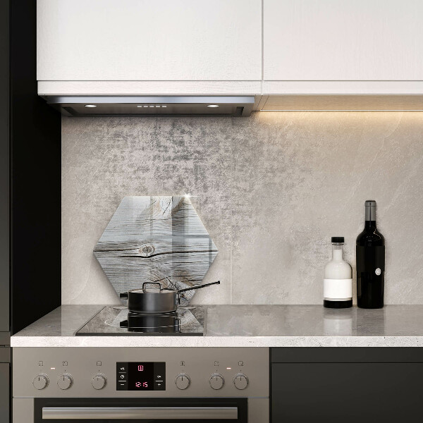 Glas Ceranfeldabdeckung Spritzschutz Helle Holzstruktur