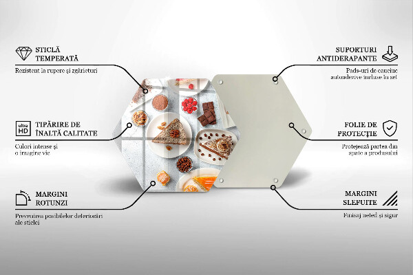 Glas Ceranfeldabdeckung Spritzschutz Die Süße des Kuchens