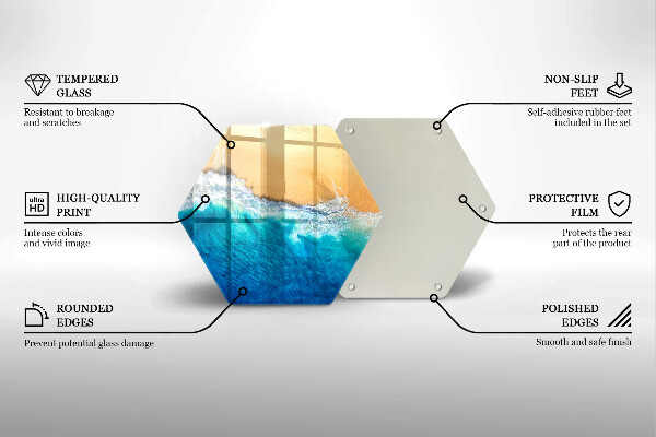 Glas Ceranfeldabdeckung Spritzschutz Strand und Meer