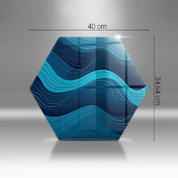 Glas Ceranfeldabdeckung Spritzschutz Abstrakte Wellen