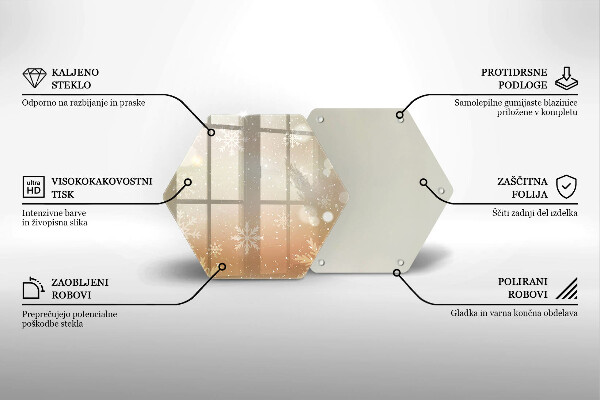 Glas Ceranfeldabdeckung Spritzschutz Schneeflocken