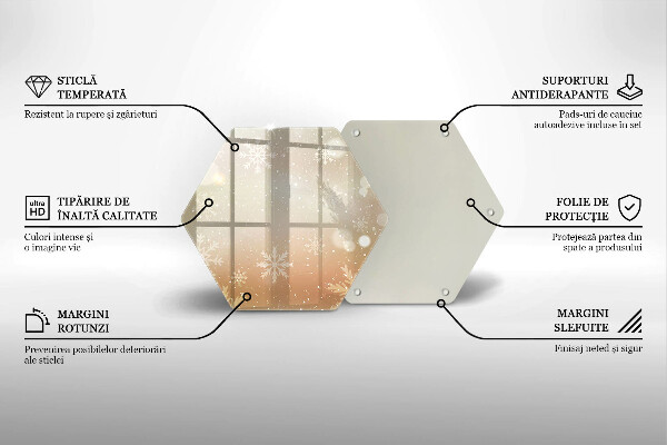 Glas Ceranfeldabdeckung Spritzschutz Schneeflocken