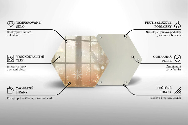 Glas Ceranfeldabdeckung Spritzschutz Schneeflocken