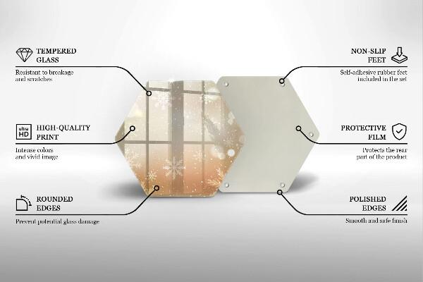 Glas Ceranfeldabdeckung Spritzschutz Schneeflocken