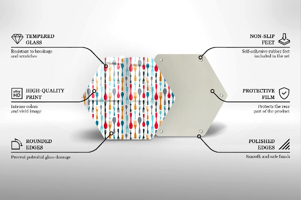 Glas Ceranfeldabdeckung Spritzschutz Löffelillustration