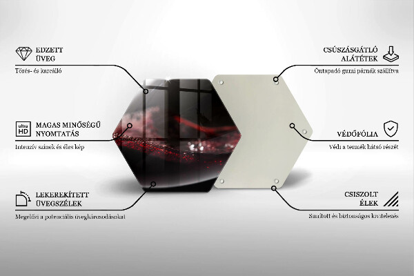 Glas Ceranfeldabdeckung Spritzschutz Rotwein im Glas