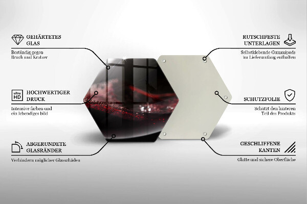 Glas Ceranfeldabdeckung Spritzschutz Rotwein im Glas