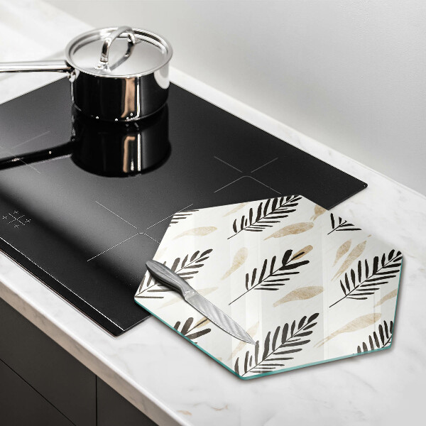 Glas Ceranfeldabdeckung Spritzschutz Boho-Pflanzen