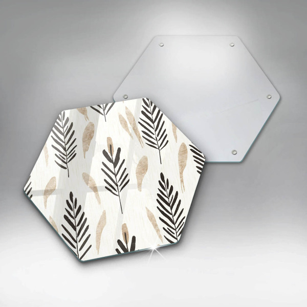 Glas Ceranfeldabdeckung Spritzschutz Boho-Pflanzen