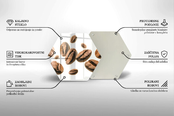 Glas Ceranfeldabdeckung Spritzschutz Kaffeebohnen