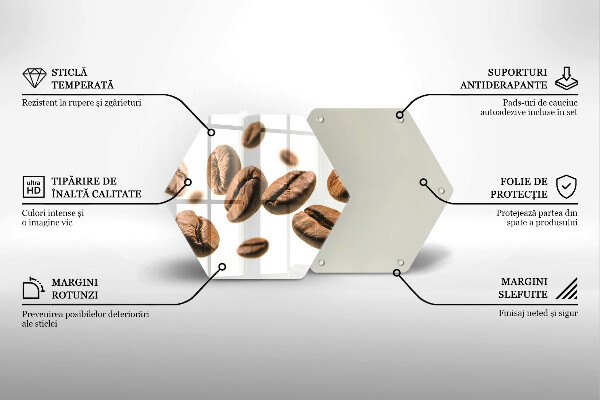 Glas Ceranfeldabdeckung Spritzschutz Kaffeebohnen