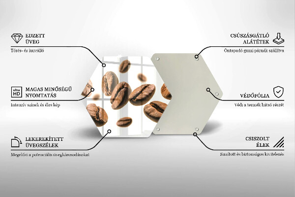 Glas Ceranfeldabdeckung Spritzschutz Kaffeebohnen
