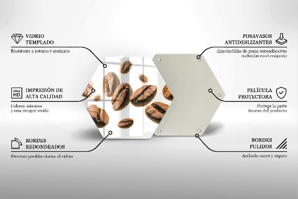 Glas Ceranfeldabdeckung Spritzschutz Kaffeebohnen