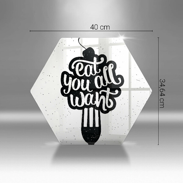 Glas Ceranfeldabdeckung Spritzschutz Eat all you want