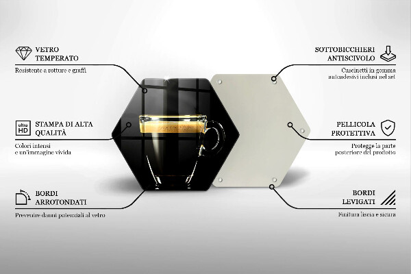 Glas Ceranfeldabdeckung Spritzschutz Ein Glas schwarzen Kaffee