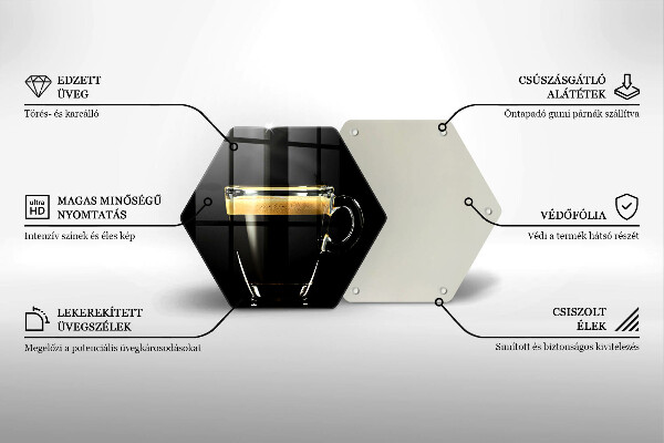 Glas Ceranfeldabdeckung Spritzschutz Ein Glas schwarzen Kaffee