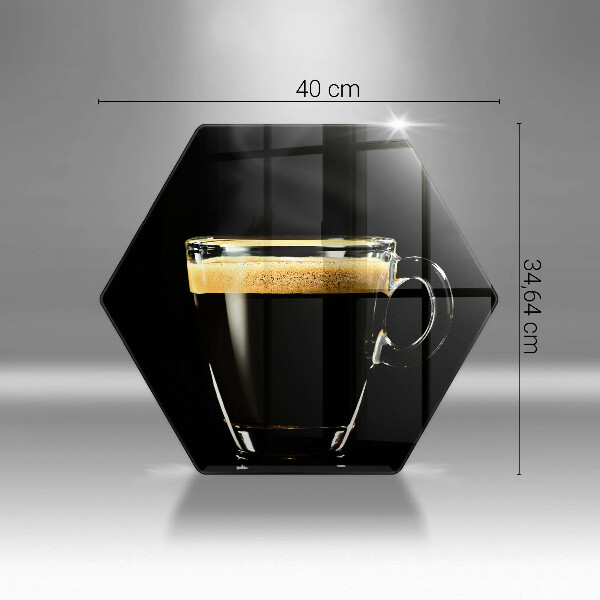 Glas Ceranfeldabdeckung Spritzschutz Ein Glas schwarzen Kaffee