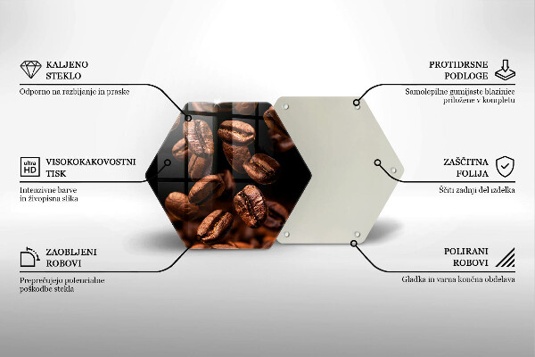 Glas Ceranfeldabdeckung Spritzschutz Braune Kaffeebohnen