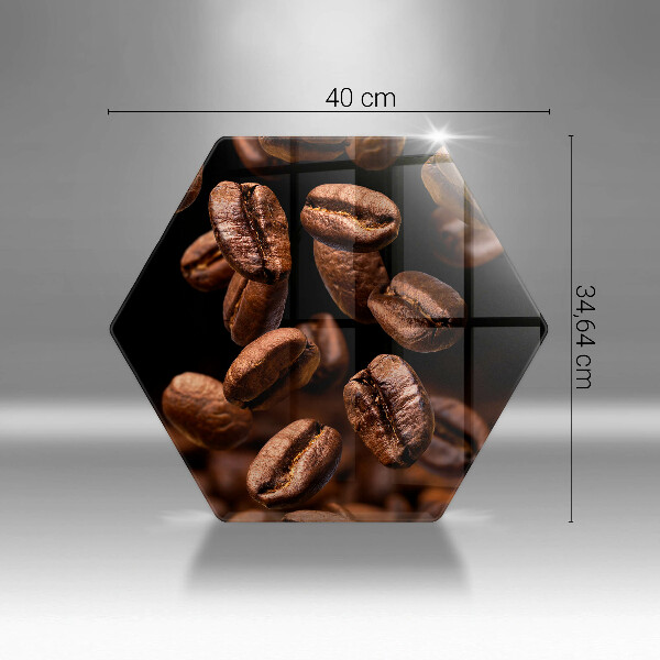 Glas Ceranfeldabdeckung Spritzschutz Braune Kaffeebohnen