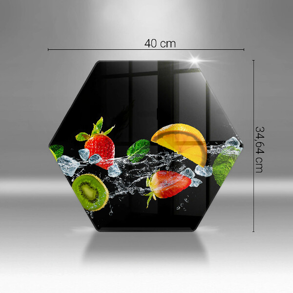 Glas Ceranfeldabdeckung Spritzschutz Früchte im Wasser