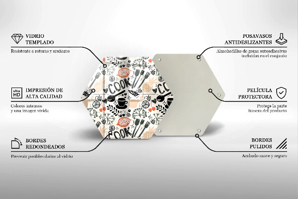 Glas Ceranfeldabdeckung Spritzschutz Cartoon-Küchenmotiv