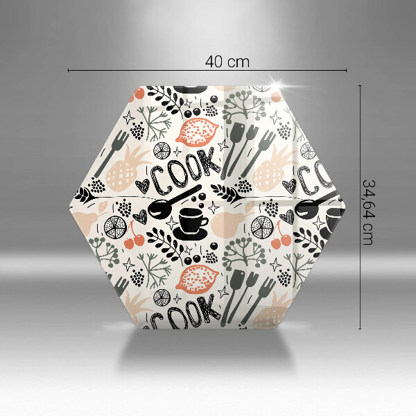 Glas Ceranfeldabdeckung Spritzschutz Cartoon-Küchenmotiv