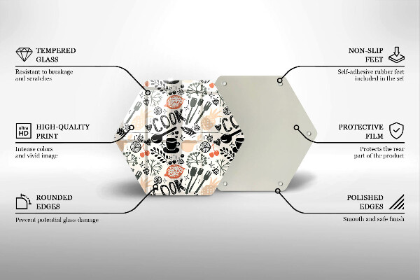 Glas Ceranfeldabdeckung Spritzschutz Cartoon-Küchenmotiv