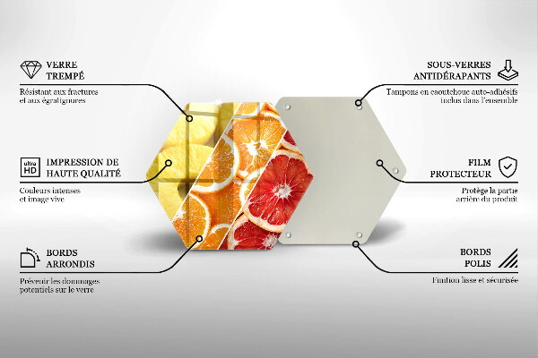 Glas Ceranfeldabdeckung Spritzschutz Bunte Früchte