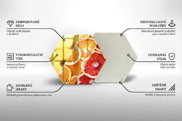 Glas Ceranfeldabdeckung Spritzschutz Bunte Früchte